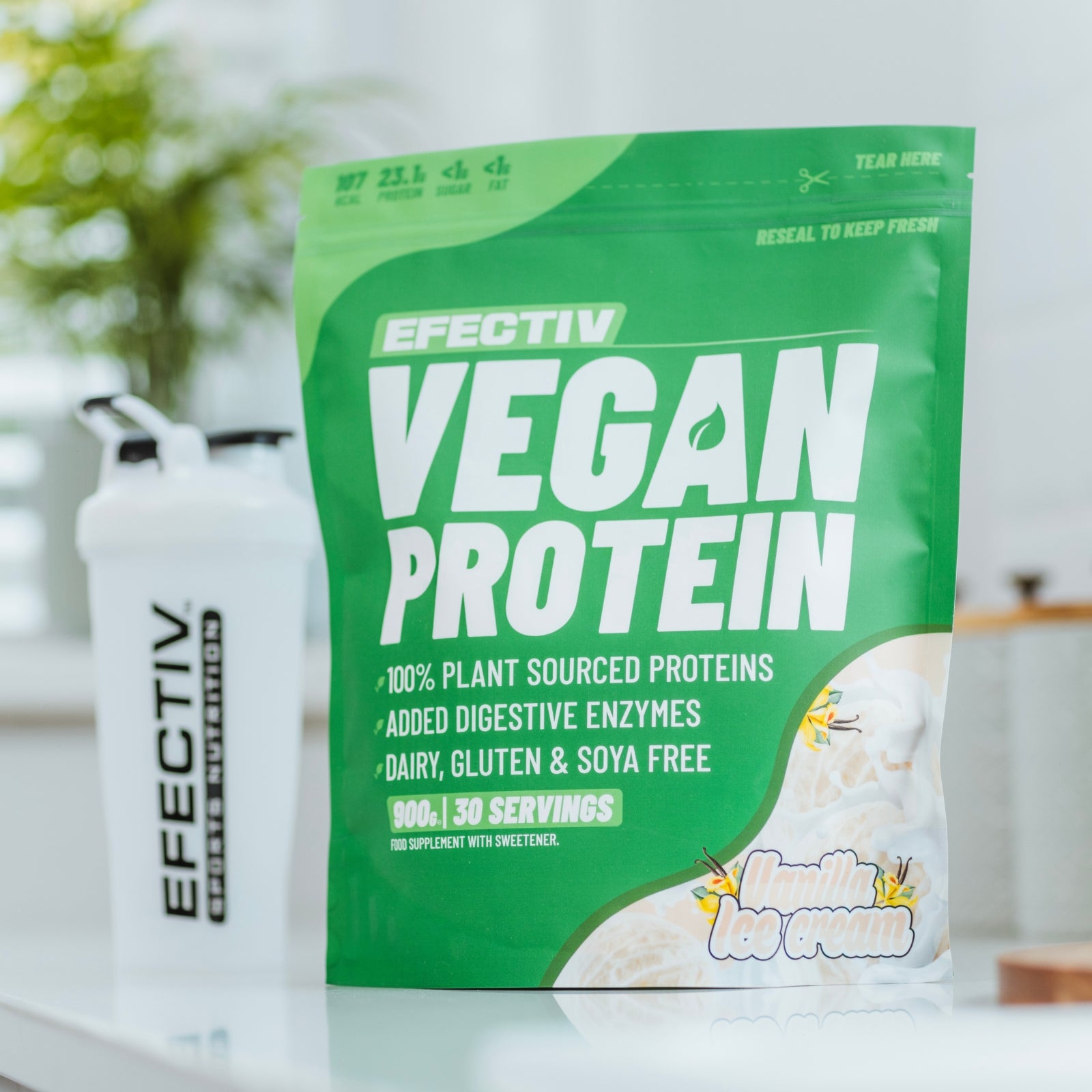 EFECTIV® Vegan Protein Powder | 30 Servings | 100% Plant-Based