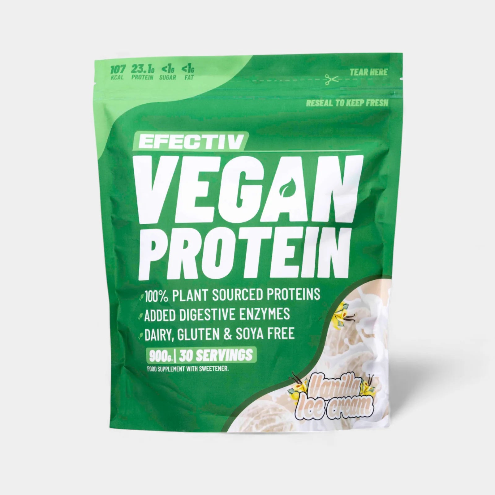EFECTIV® Vegan Protein Powder | 30 Servings | 100% Plant-Based